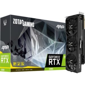Zotac Gaming GeForce RTX 2080 AMP 8GB GDDR6 256-Bit Gaming Graphic Card Triple Fan Metal Backplate LED